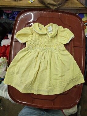 Sunny Smocked Girls' Formal Dress with Puff Sleeves